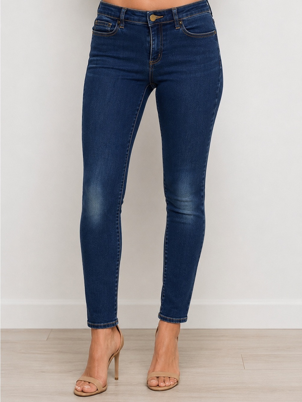 Michael Kors Jeans Size 4 Dark Blue Skinny Mid-Rise Skinny Jeans